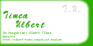 timea ulbert business card